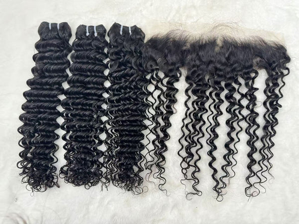 Luxury Burmese Virgin Bundle Deals+13x4 HD Lace Frontal 1B